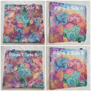 Deny Designs Stephanie Corfee Flourish Allover Two Patio Pillowcases EUC